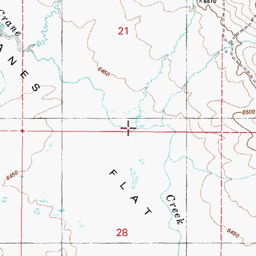 Topographic Map of Middle Creek, ID