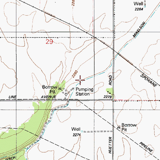 Topographic Map of Mikelson Canal, ID