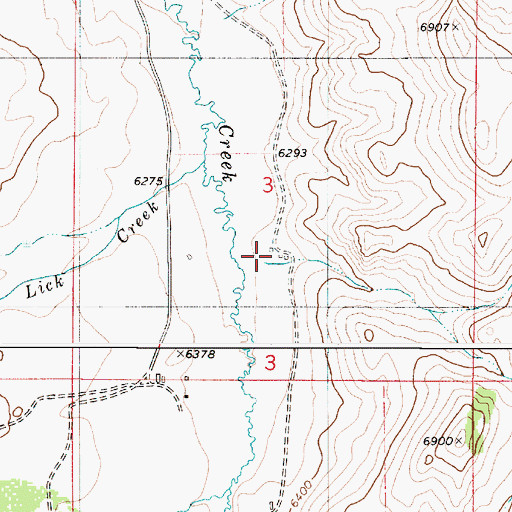 Topographic Map of Miller Ranch, ID