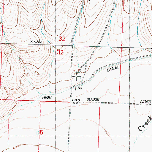 Topographic Map of Mints Canyon, ID