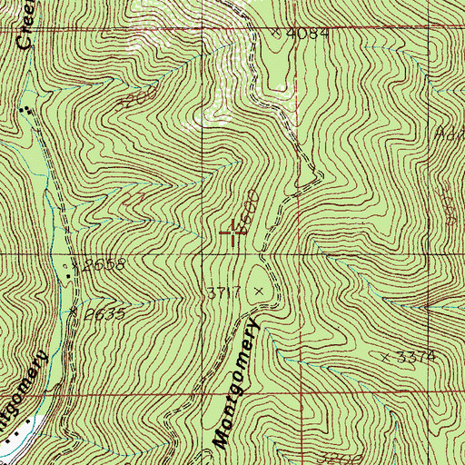 Topographic Map of Montgomery Ridge, ID