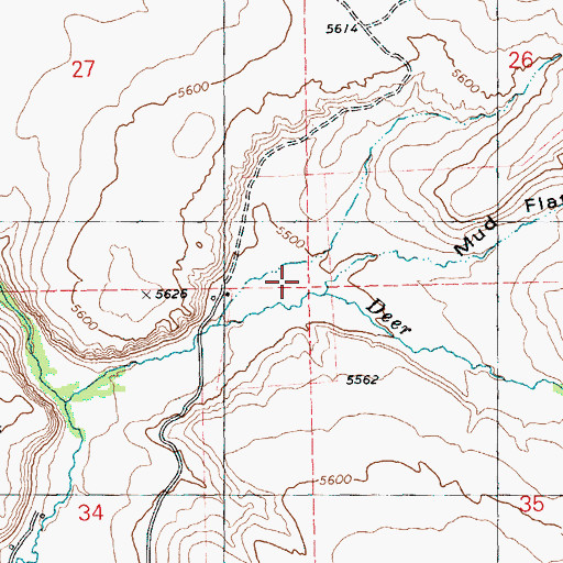 Topographic Map of Mud Flat Draw, ID