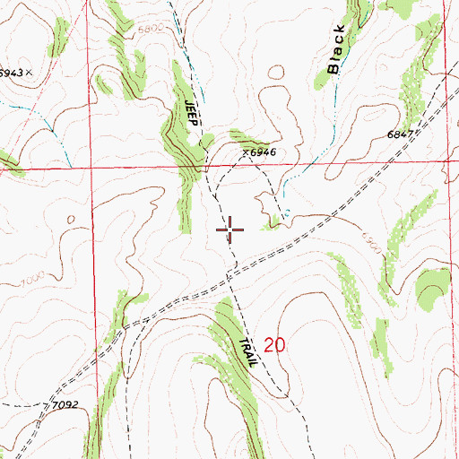 Topographic Map of Mud Flat, ID