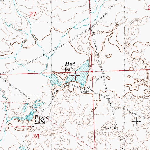 Topographic Map of Mud Lake, ID