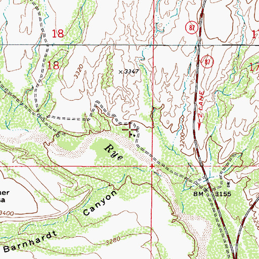 Topographic Map of H Bar Ranch, AZ