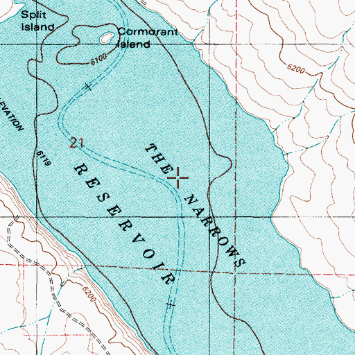 Topographic Map of The Narrows, ID