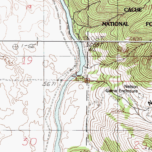 Topographic Map of Nelson Canyon, ID