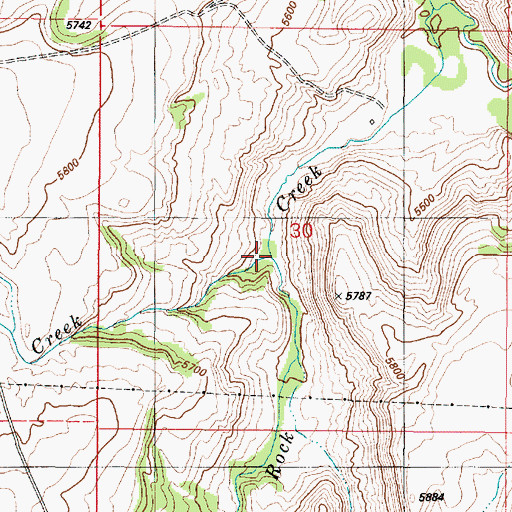 Topographic Map of Noon Creek, ID