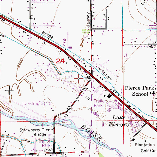 Topographic Map of Northgate Shopping Center, ID