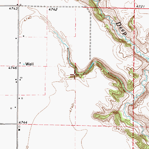 Topographic Map of Beers Spur, ID