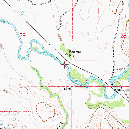 Topographic Map of Cavanaugh Siding, ID