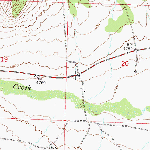 Topographic Map of Conant, ID