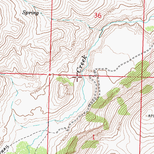 Topographic Map of Dry Creek Reservoir, ID