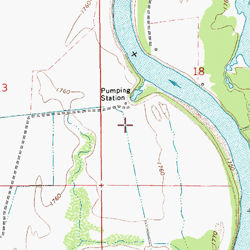 Topographic Map of Kootenai Reservation, ID