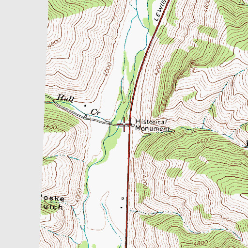Topographic Map of Lewis and Clark Monument, ID