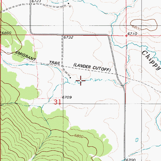 Topographic Map of Old Williamsburg (historical), ID