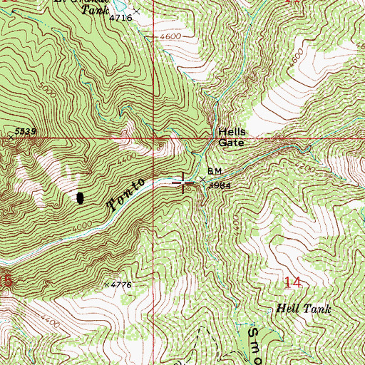 Topographic Map of Haigler Canyon, AZ