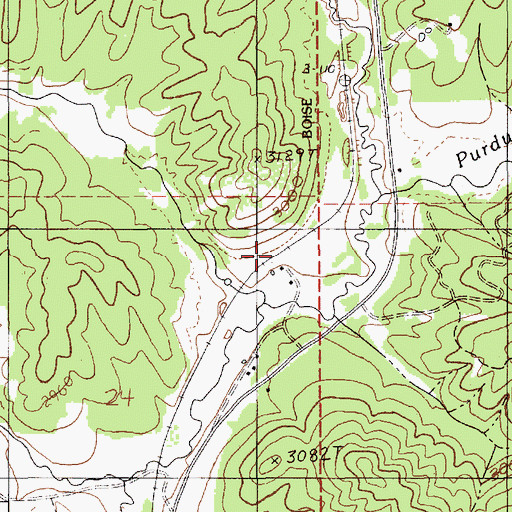 Topographic Map of Purdue, ID
