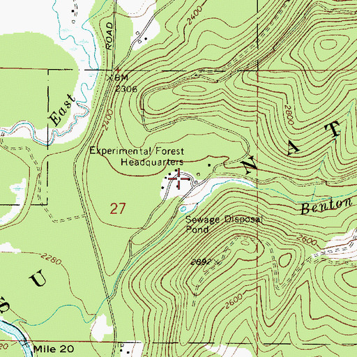 Topographic Map of Priest River Experimental Station, ID
