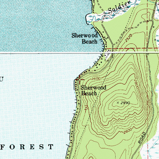 Topographic Map of Plumbago Point, ID