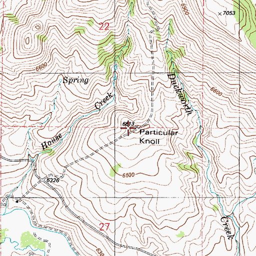 Topographic Map of Particular Knoll, ID