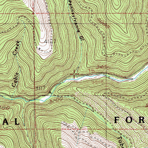 Topographic Map of Pennsylvania Gulch, ID