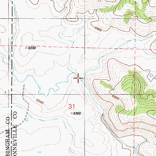 Topographic Map of Peterson Creek, ID