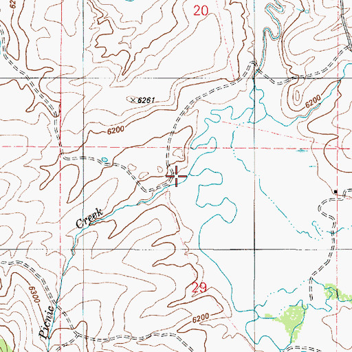 Topographic Map of Picnic Creek, ID