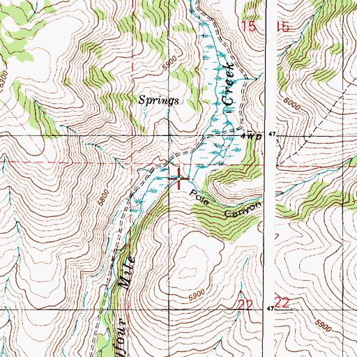 Topographic Map of Pole Canyon, ID