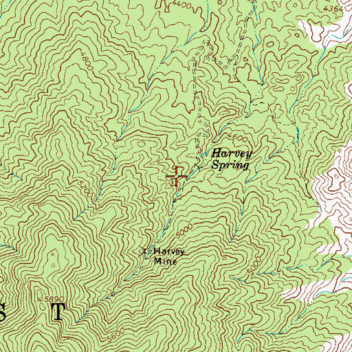 Topographic Map of Harvey Mill Well, AZ