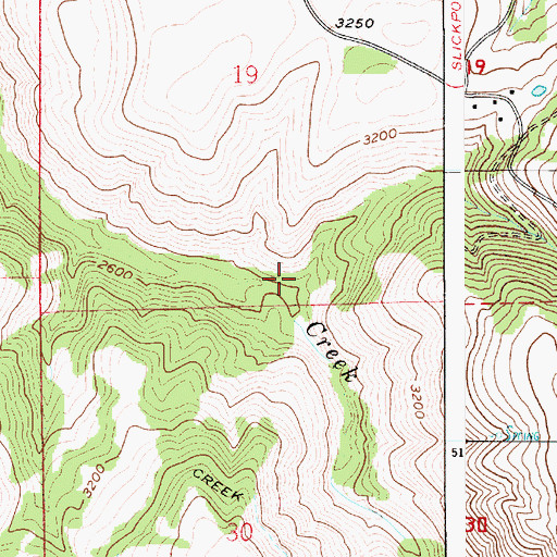 Topographic Map of Polly Canyon, ID