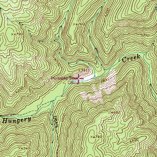 Topographic Map of Portable Soup Camp, ID