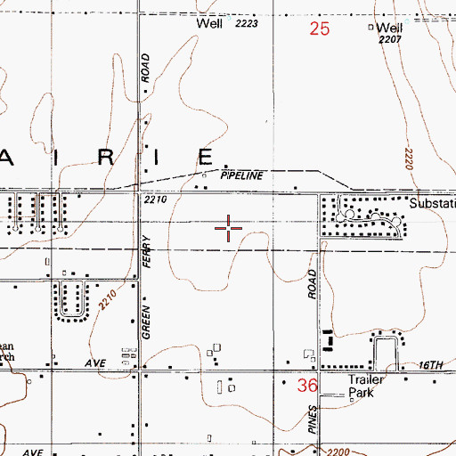 Topographic Map of Post Falls High School, ID