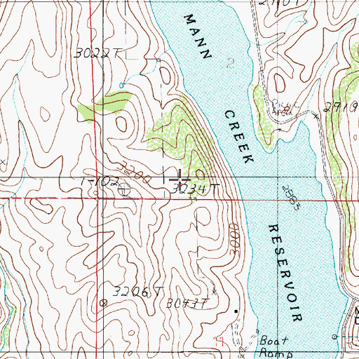Topographic Map of Mann Creek State Park, ID