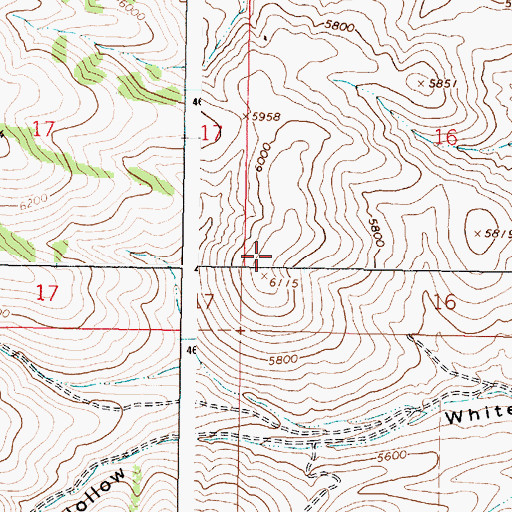Topographic Map of Mount Elkhorn, ID