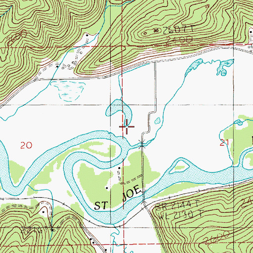 Topographic Map of Ferrel, ID