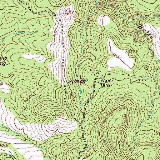 Topographic Map of Headquarter Spring, AZ