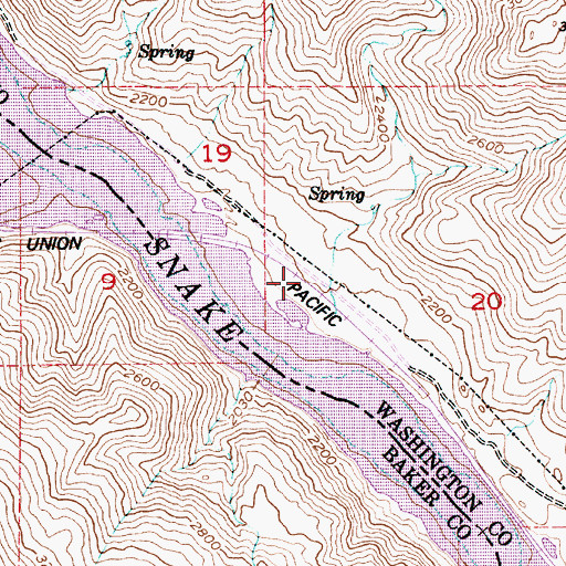 Topographic Map of Blakes Junction, ID