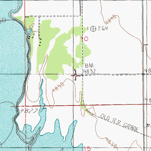 Topographic Map of Arling Station, ID