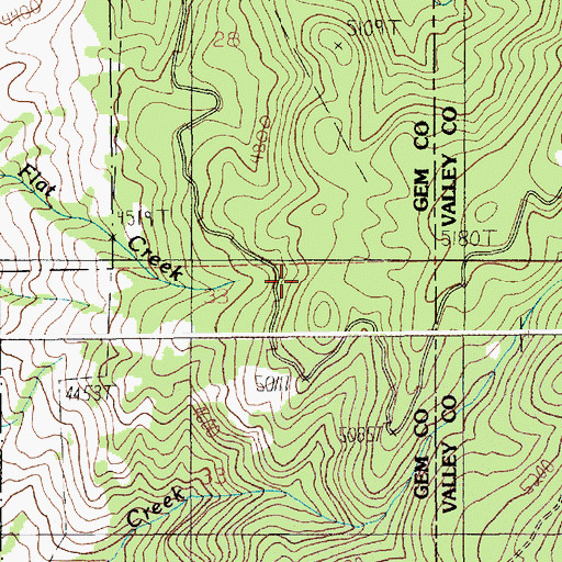 Topographic Map of Recompense Trail, ID