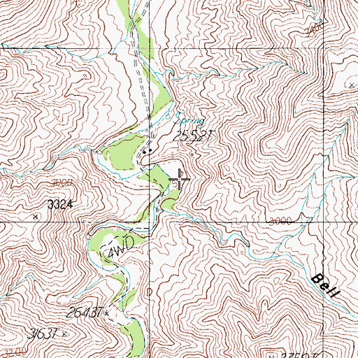 Topographic Map of Henderson Ranch, AZ
