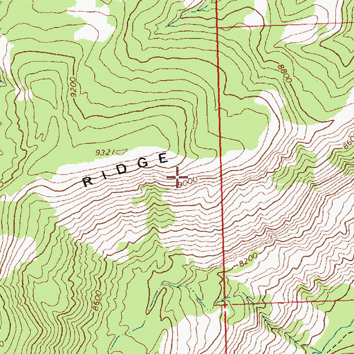 Topographic Map of Red Ridge, ID