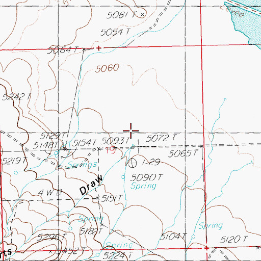 Topographic Map of Roberts Draw, ID