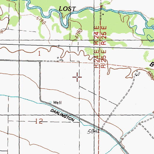 Topographic Map of Rodger Ditch, ID