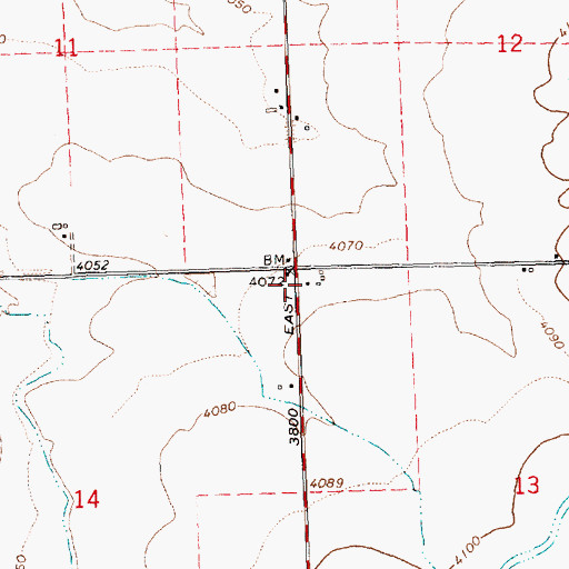 Topographic Map of Striker, ID