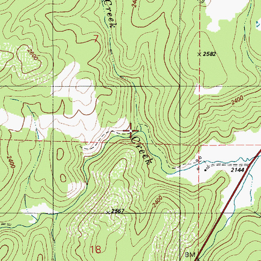 Topographic Map of Rock Creek, ID