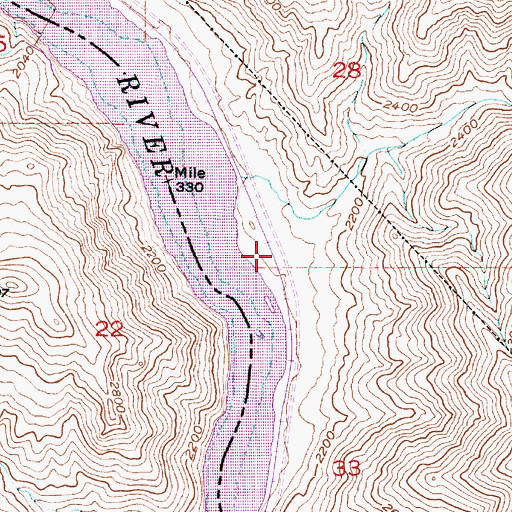 Topographic Map of Rock Island Station, ID