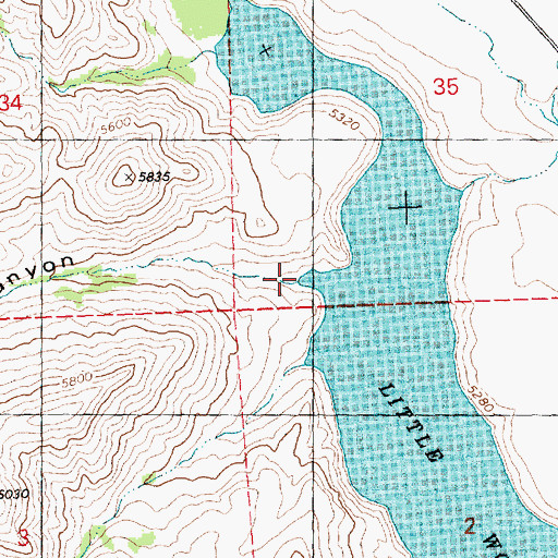 Topographic Map of Alberthsen Canyon, ID