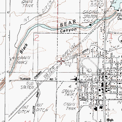 Topographic Map of Allen and Cherry Ditch, ID