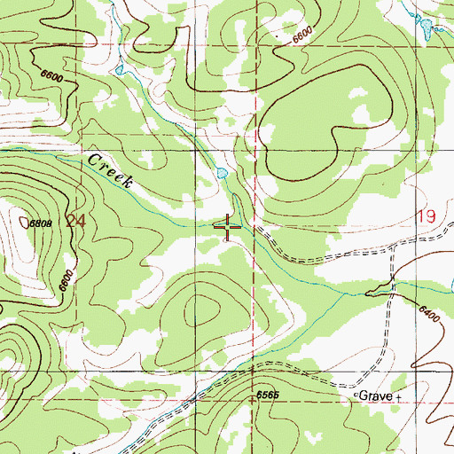 Topographic Map of Alley Lyons Creek, ID
